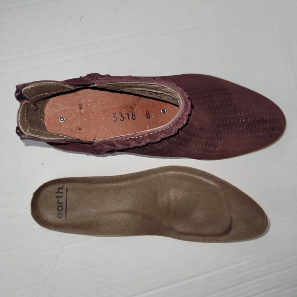EARTH Womens Peak‎ Perry Perforated  Burgandy Wine Bootie 7.5W Style 3318 - Picture 9 of 13
